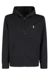Polo Ralph Lauren Zip-up Hooded Sweatshirt In Black