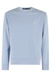 Polo Ralph Lauren Long Sleeve Sweatshirt In Chambray Blue