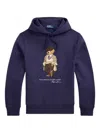 Polo Ralph Lauren Hooded Sweatshirt With Graphic Print And Pocket In Blue