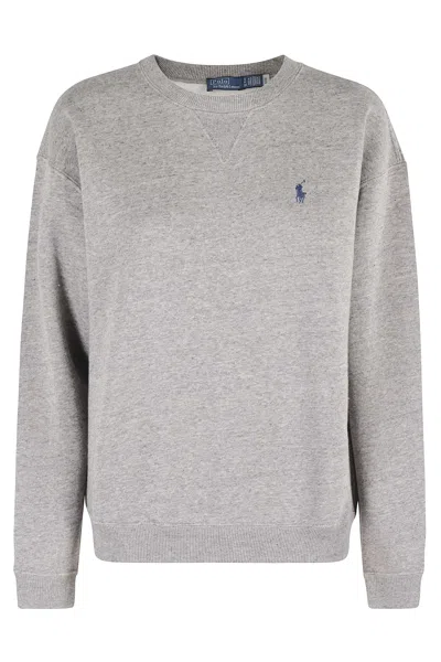 Polo Ralph Lauren Long Sleeve Sweatshirt In Gray