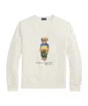 Polo Ralph Lauren White Cotton Blend Polo Bear Sweatshirt In White