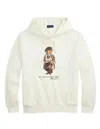 Polo Ralph Lauren Relaxed-fit White Hooded Sweatshirt With Bear Graphic In White