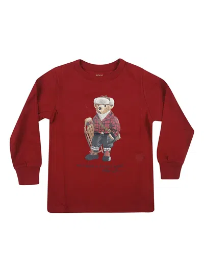 Polo Ralph Lauren Kids' Long-sleeve T-shirt In Red