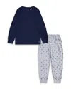 Polo Ralph Lauren Long Sleeve Tee & Printed Joggers Set - Big Kid In Andover Heather