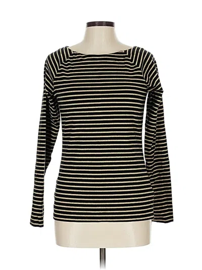 Pre-owned Polo Ralph Lauren Long Sleeve Top Black Boatneck Tops