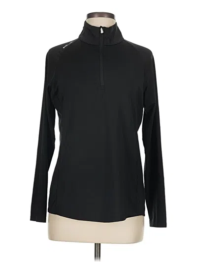 Pre-owned Polo Ralph Lauren Long Sleeve Top Black Turtleneck Tops