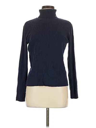 Pre-owned Polo Ralph Lauren Long Sleeve Top Blue Turtleneck Tops