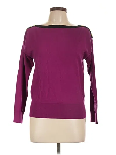 Pre-owned Polo Ralph Lauren Long Sleeve Top Burgundy Boatneck Tops