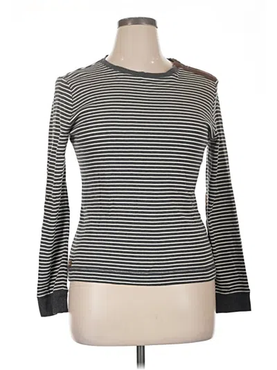 Pre-owned Polo Ralph Lauren Long Sleeve Top Gray Boatneck Tops