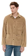 Polo Ralph Lauren Long Sleeve Wale Corduroy Barton Overshirt Montana Khaki In Brown