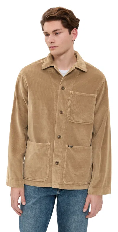POLO RALPH LAUREN LONG SLEEVE WALE CORDUROY BARTON OVERSHIRT MONTANA KHAKI