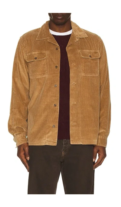 Polo Ralph Lauren Long-sleeve Wide Wale Corduroy Teton Camp Sport Shirt In Brown