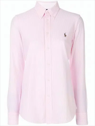 POLO RALPH LAUREN LONG-SLEEVED BUTTON-UP SHIRT WITH SUBTLE STRIPE PATTERN