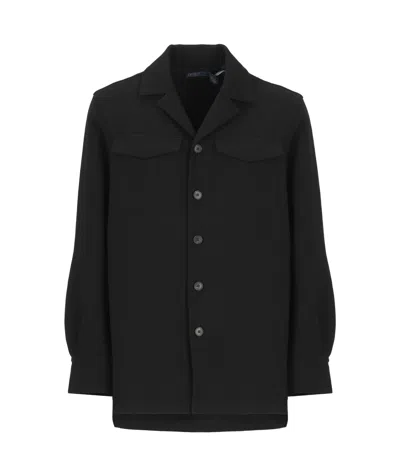 Polo Ralph Lauren Ralph Lauren Long-sleeved Buttoned Coat In Black