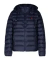 Polo Ralph Lauren Water-resistant Packable Puff Hooded Jacket In Black