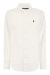 Polo Ralph Lauren Relaxed Fit Linen Shirt In White