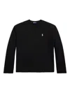Polo Ralph Lauren Logo Embroidered Crewneck T-shirt In Black
