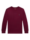 Polo Ralph Lauren Big Boys Cotton Jersey Long Sleeve T-shirt In Burgundy
