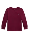 Polo Ralph Lauren Big Boys Cotton Jersey Long Sleeve T-shirt In Brown