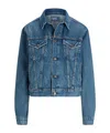 Polo Ralph Lauren Long-sleeved Denim Coat In Blue