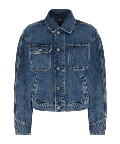 Polo Ralph Lauren Long-sleeved Denim Jacket In Blue