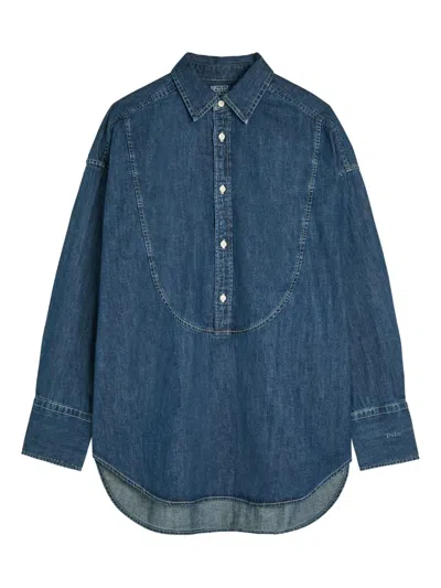 Polo Ralph Lauren Denim Shirt Shirt And Blouse Blue