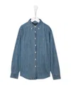Polo Ralph Lauren Embroidered-logo Denim Shirt In Blue