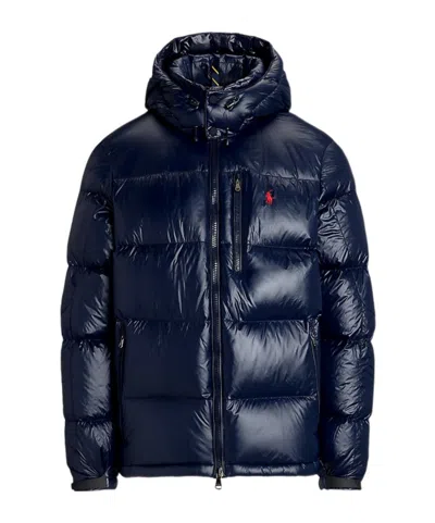 Polo Ralph Lauren Long-sleeved Down Jacket In Black