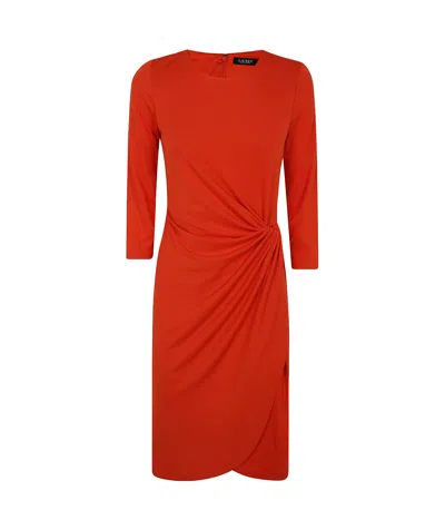 Polo Ralph Lauren Long-sleeved Dress In Red