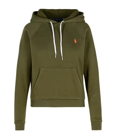 Polo Ralph Lauren Long-sleeved Hooded Hoodie In Green