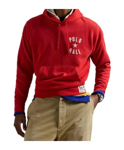 Polo Ralph Lauren Long-sleeved Hooded Hoodie In Red