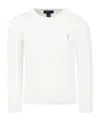 Polo Ralph Lauren Long-sleeved Knitted Sweater In White