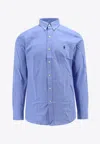 Polo Ralph Lauren Chemise Droite En Coton Stretch In Blue