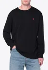 Polo Ralph Lauren Cotton Blend Sweatshirt With Logo In Black