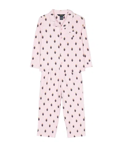 Polo Ralph Lauren Polo Bear-pattern Pajama Set (set Of Two) In Pink