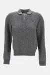 Polo Ralph Lauren Long Sleeved Polo Knitwear In Gray