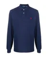 Polo Ralph Lauren Long-sleeved Polo Shirt With Classic Collar In Blue