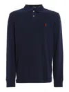 Polo Ralph Lauren Long-sleeved Polo Shirt With Classic Collar In Blue