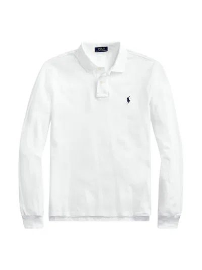 Polo Ralph Lauren Long-sleeved Polo Shirt With Logo In White