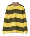 Polo Ralph Lauren Classic Fit Khaki-collar Rugby Shirt In Yellow