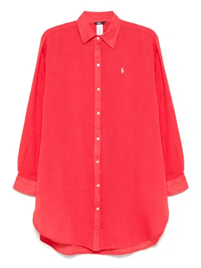 Polo Ralph Lauren Long-sleeved Relaxed-fit Shirt With Button-down Front