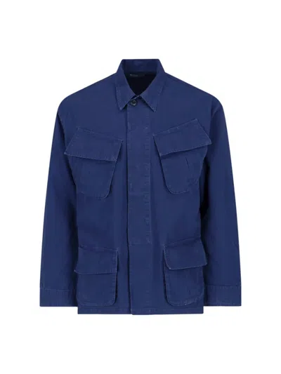 Polo Ralph Lauren Long Sleeved Ripstop Shirt In Blue