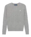 Polo Ralph Lauren Long-sleeved Round-neck Sweater In Gray