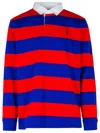 Polo Ralph Lauren Polo Pony Embroidery Polo Shirt In Red/blue
