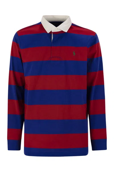 Polo Ralph Lauren Long-sleeved Rugby Jersey In Red