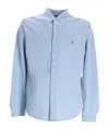 Polo Ralph Lauren Shirt Mens Blue Cotton Slim Fit Long Sleeve Button-down Mxx182 In Blue
