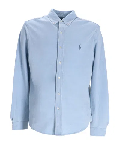 Polo Ralph Lauren Polo Pony Cotton Shirt In Blue