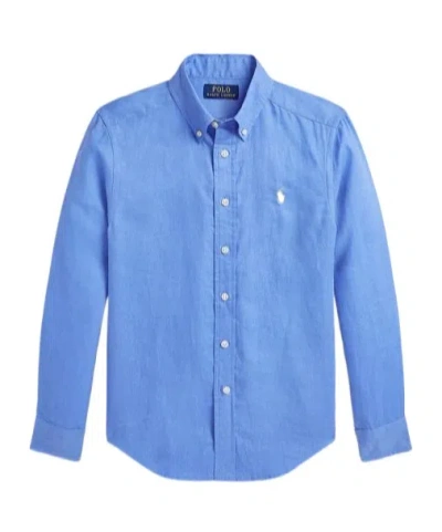Polo Ralph Lauren Kids' Long-sleeved Shirt In Blue