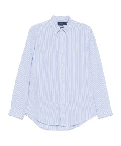 Polo Ralph Lauren Long-sleeved Shirt In Blue