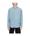 Polo Ralph Lauren Blue Cotton Polo Pony Chambray Shirt In Blue
